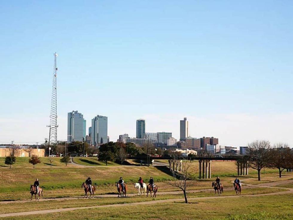 Horse riding from Fort Worth Stockyards Stables