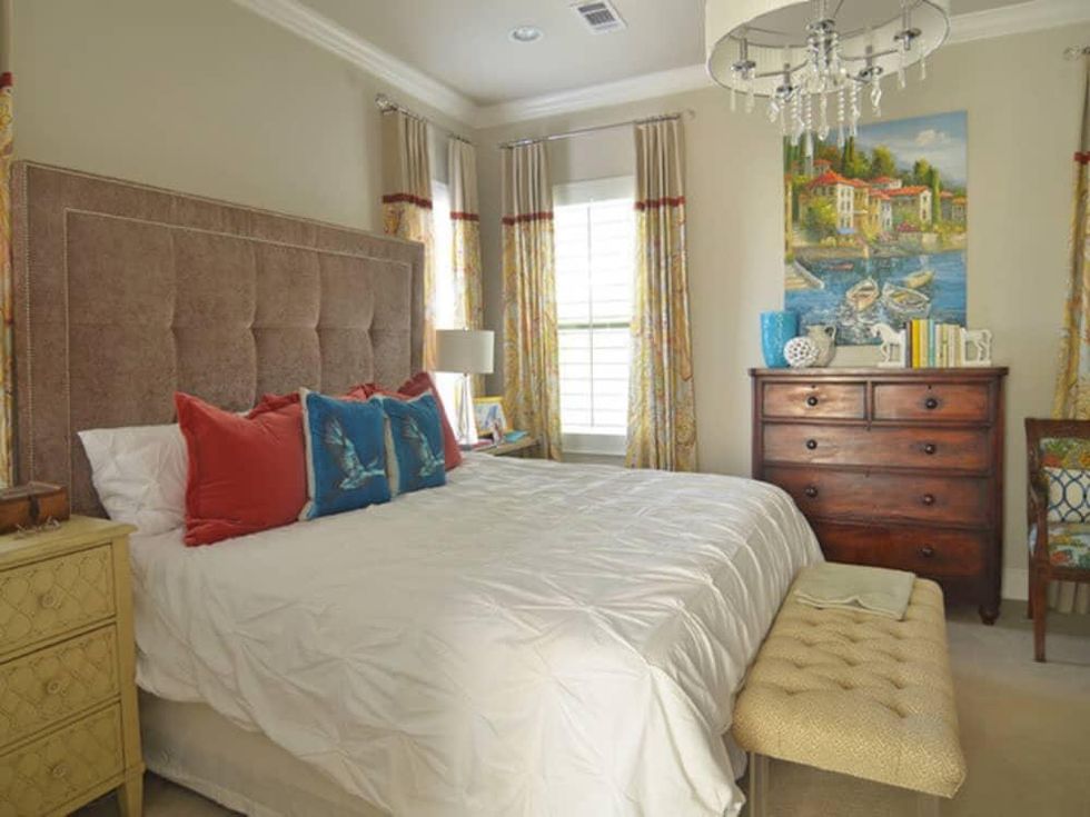 Houzz Forth Worth house home Color-happy Country Living bedroom