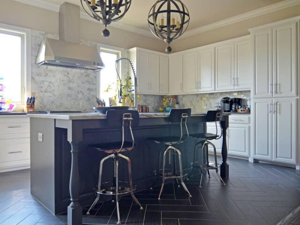 Houzz Forth Worth house home Color-happy Country Living kitchen