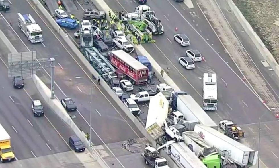 I-35W, Fort Worth ice crash