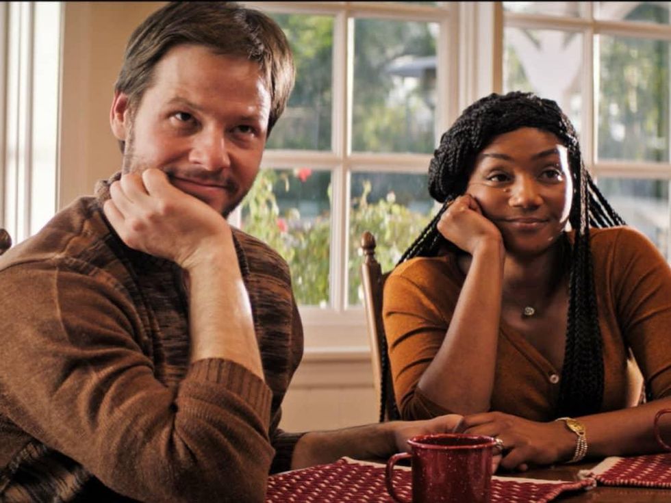 Ike Barinholtz and Tiffany Haddish in The Oath