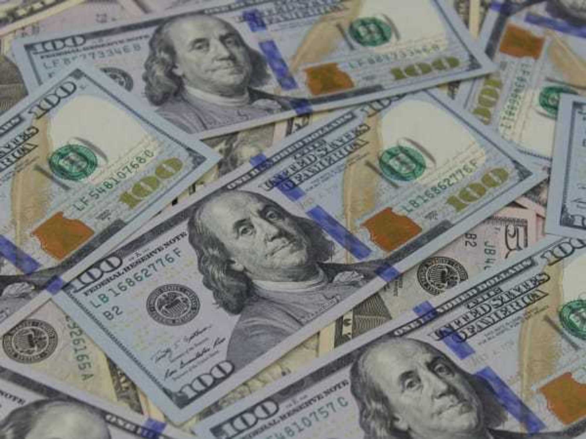 Income study, hundred dollar bills