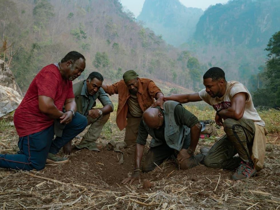 Isiah Whitlock, Jr., Norm Lewis, Clarke Peters, Delroy Lindo, and Jonathan Majors in Da 5 Bloods