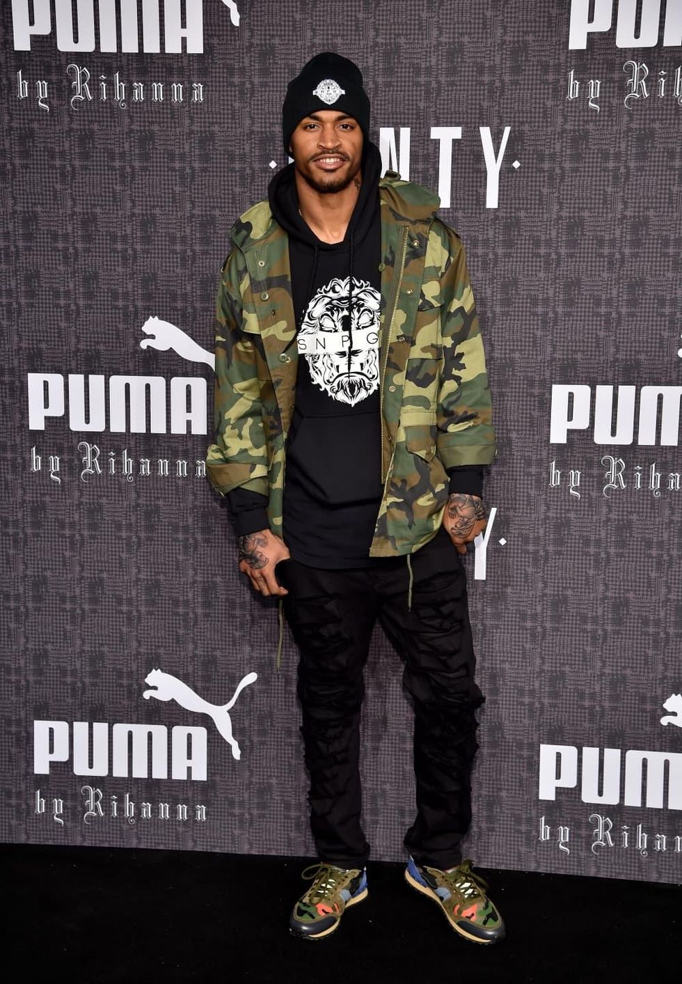 Jaelen Strong at Rihanna Fenty Puma runway show