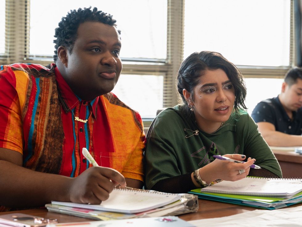 Jaquel Spivey and Auli\u2019I Cravalho in Mean Girls