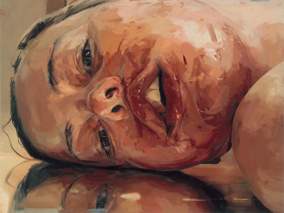 Jenny Saville, Reverse, 2002-2003, Oil on canvas, 84 x 96 inches, 213.4 x 243 cm, \u00a9 Jenny Saville. All rights reserved, DACS 2024.