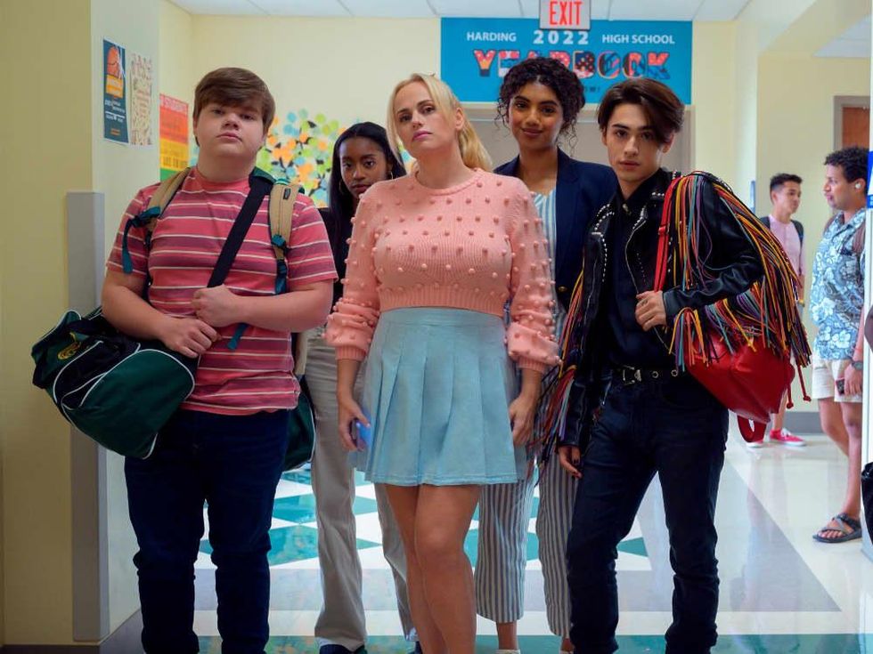 Jeremy Ray Taylor, Rebel Wilson, Avantika, and Joshua Colley in Senior Year