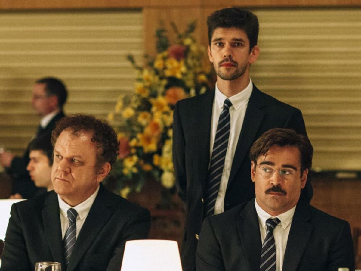 John C. Reilly, Ben Whishaw, and Colin Farrell in The Lobster. - CultureMap  Fort Worth