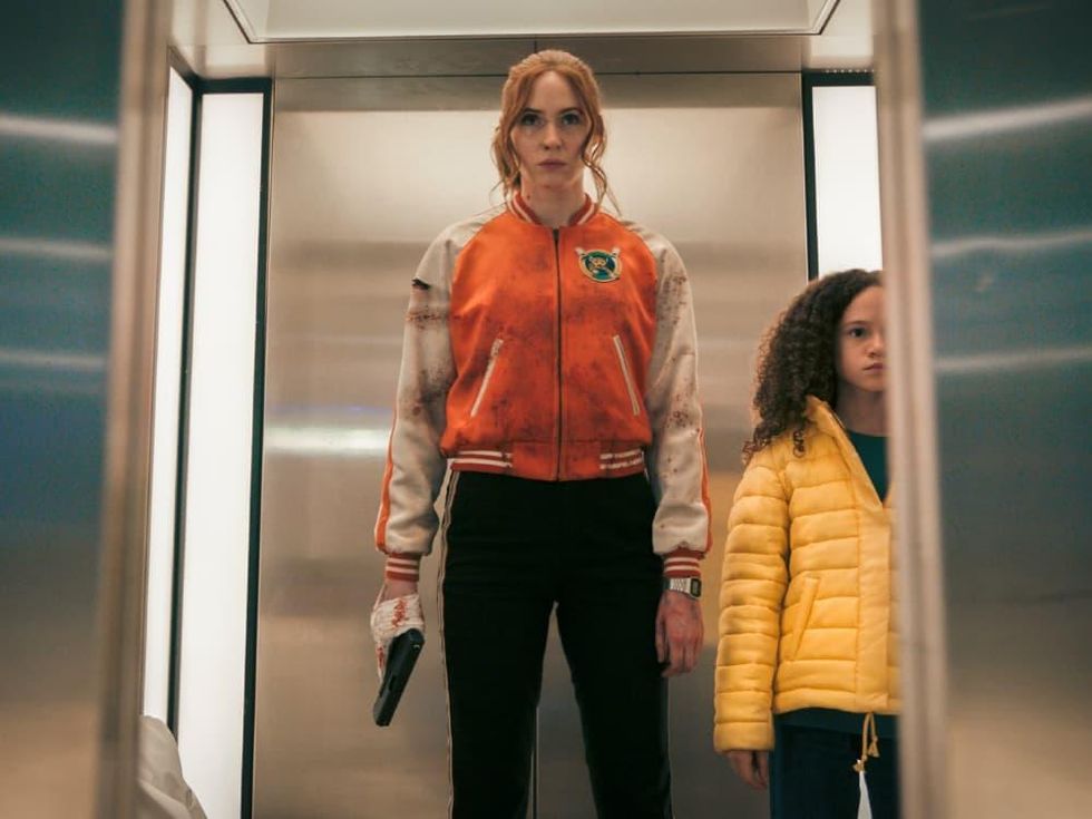 Karen Gillan and Chloe Coleman in Gunpowder Milkshake