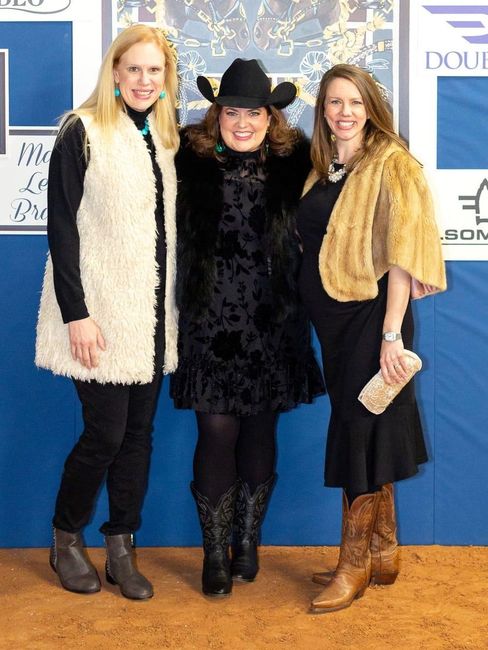 Kathy Harrelson, JLFW President Ashley Freer, Chris Curtis