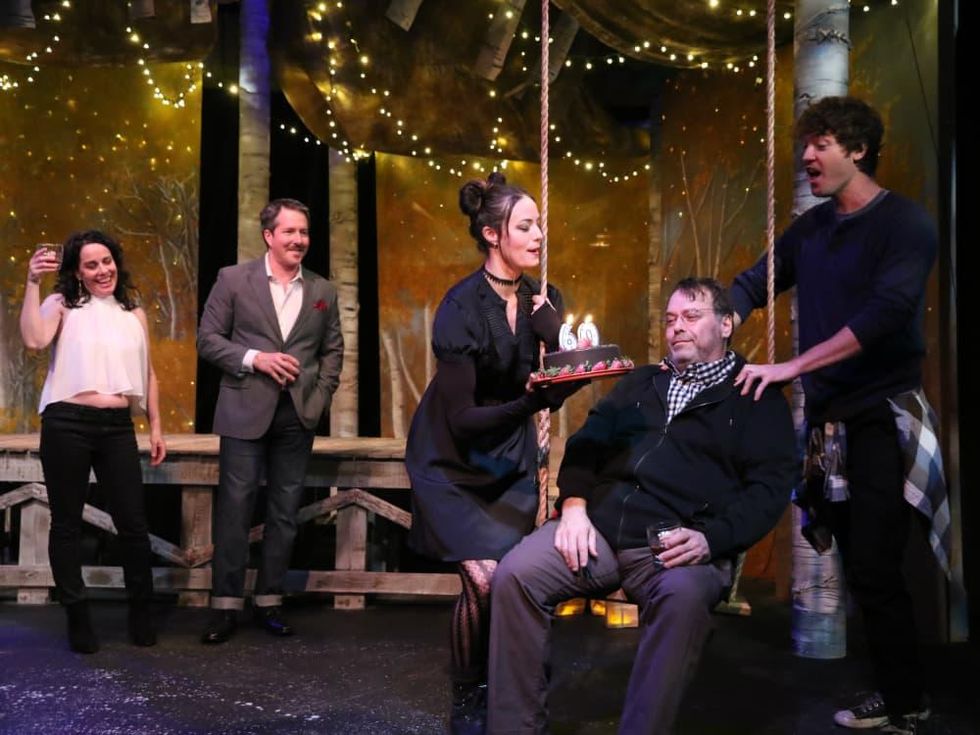 Laurel Whitsett, Chris Hury, Kelsey Milbourn, Randy Pearlman, Matthew Grondin in Stupid Fucking Bird