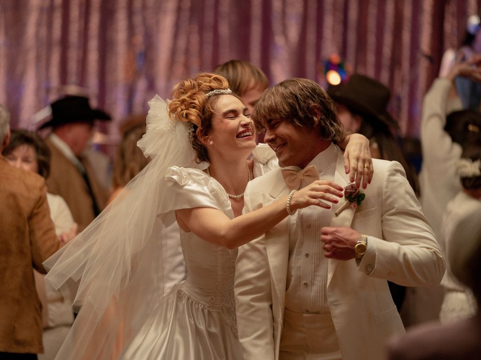 Lily James and Zac Efron in The Iron Claw