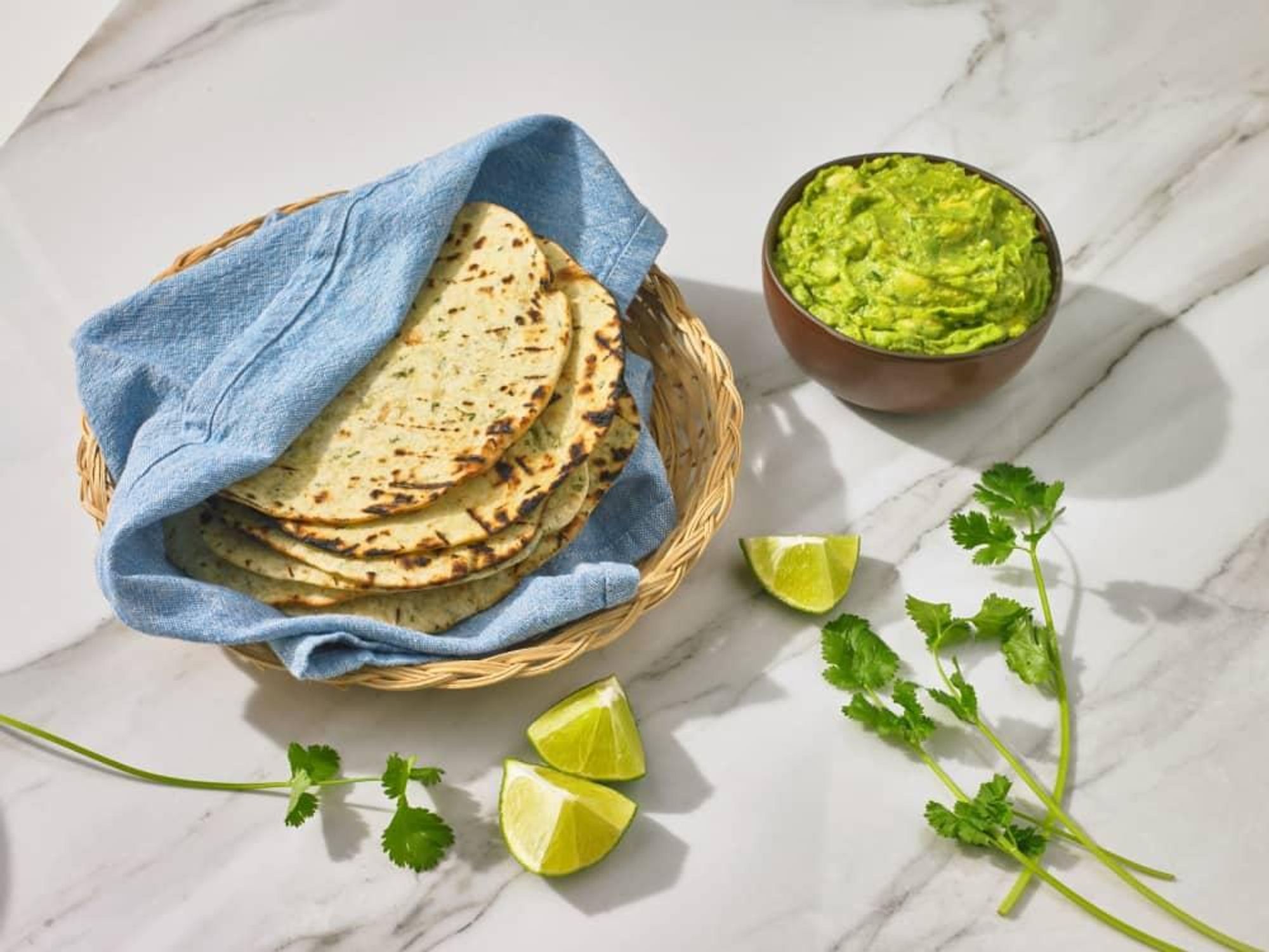 Lime cilantro tortillas