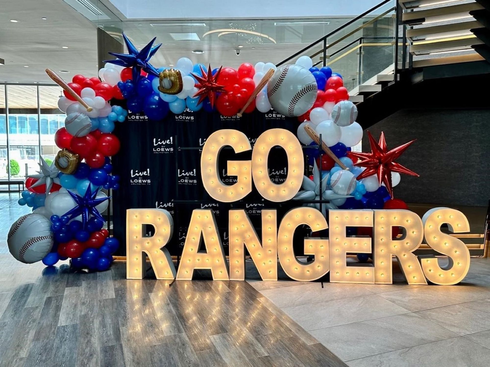 Live! by Loews Hotel tailgate, Go Rangers