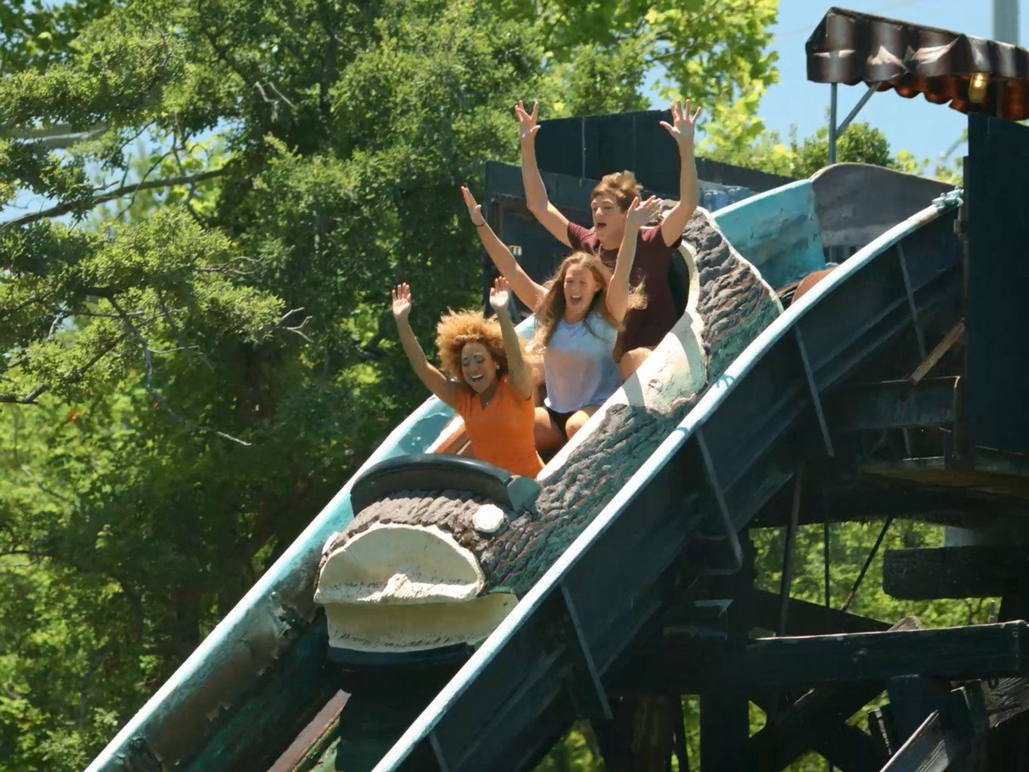 Log flume at Six Flags Over Texas