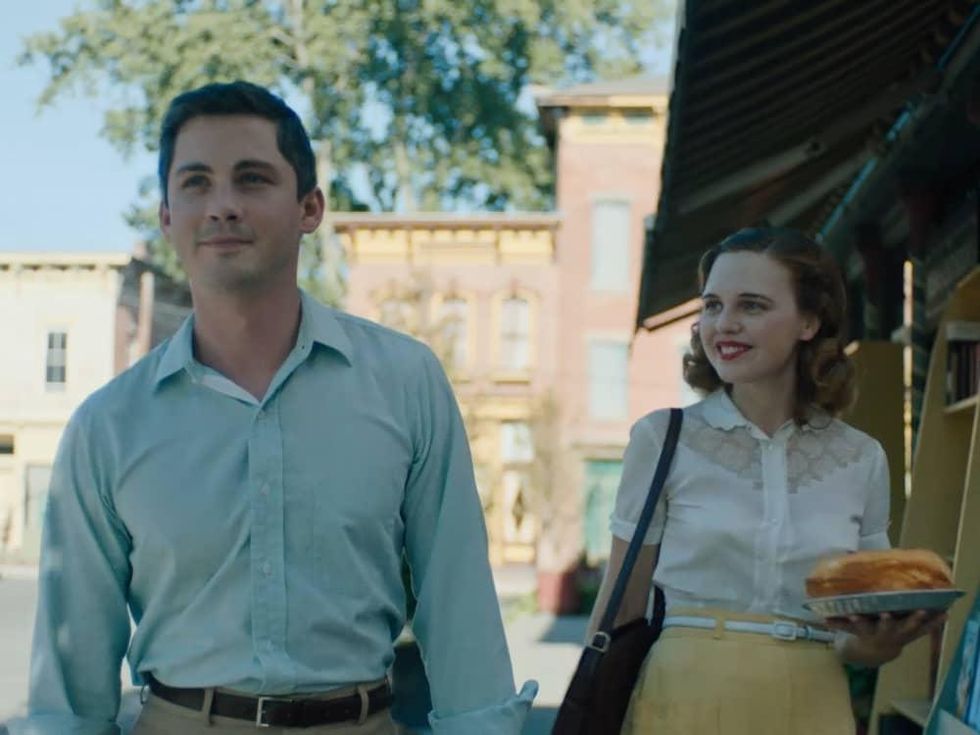 Logan Lerman and Odessa Young in Shirley