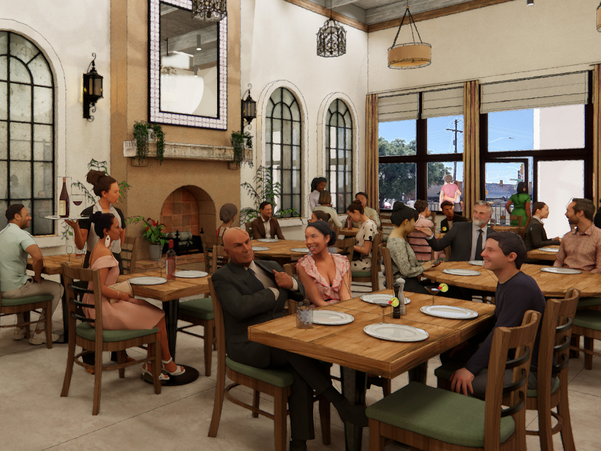 Los Vaqueros dining room