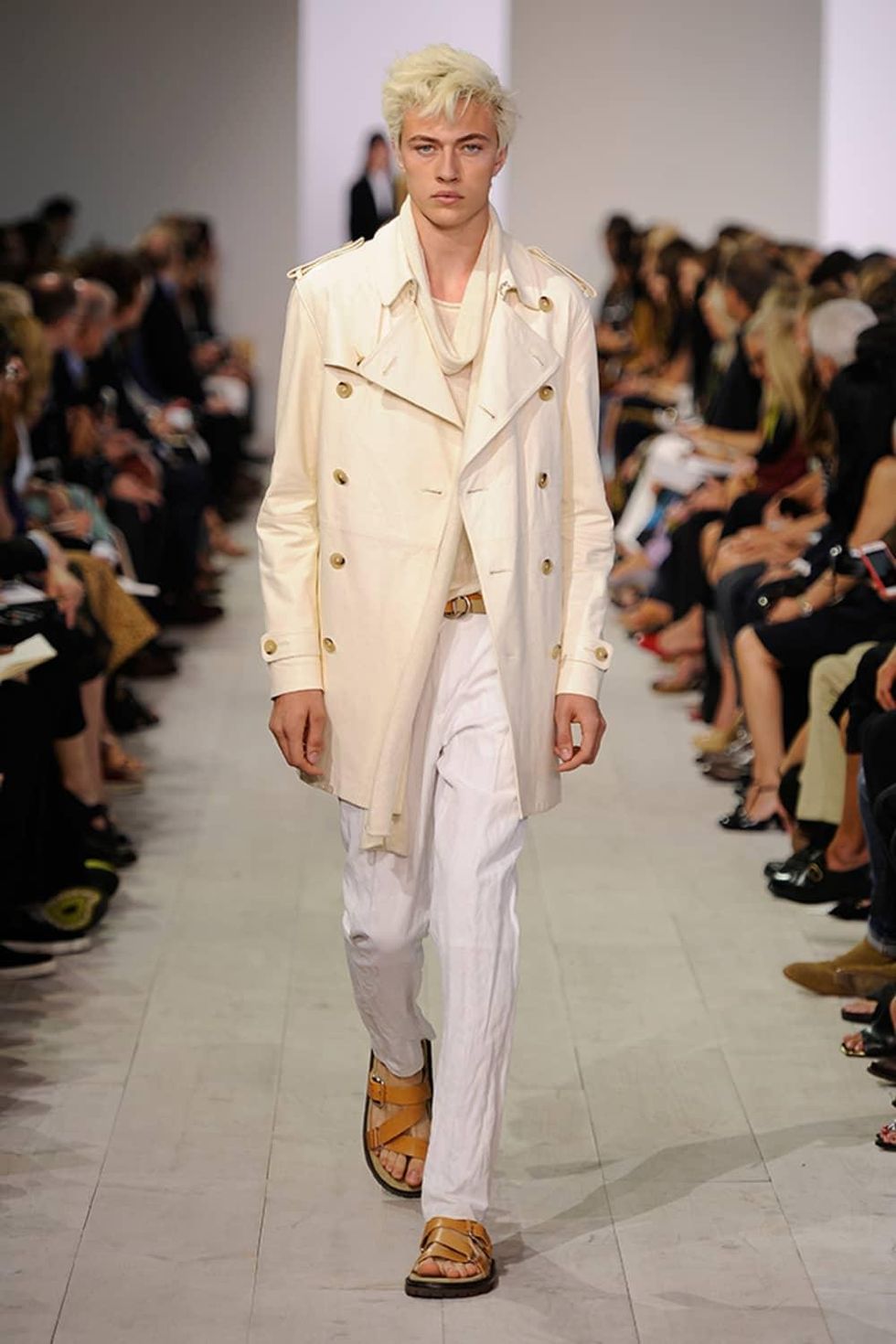 Lucky Blue runway model at Michael Kors show