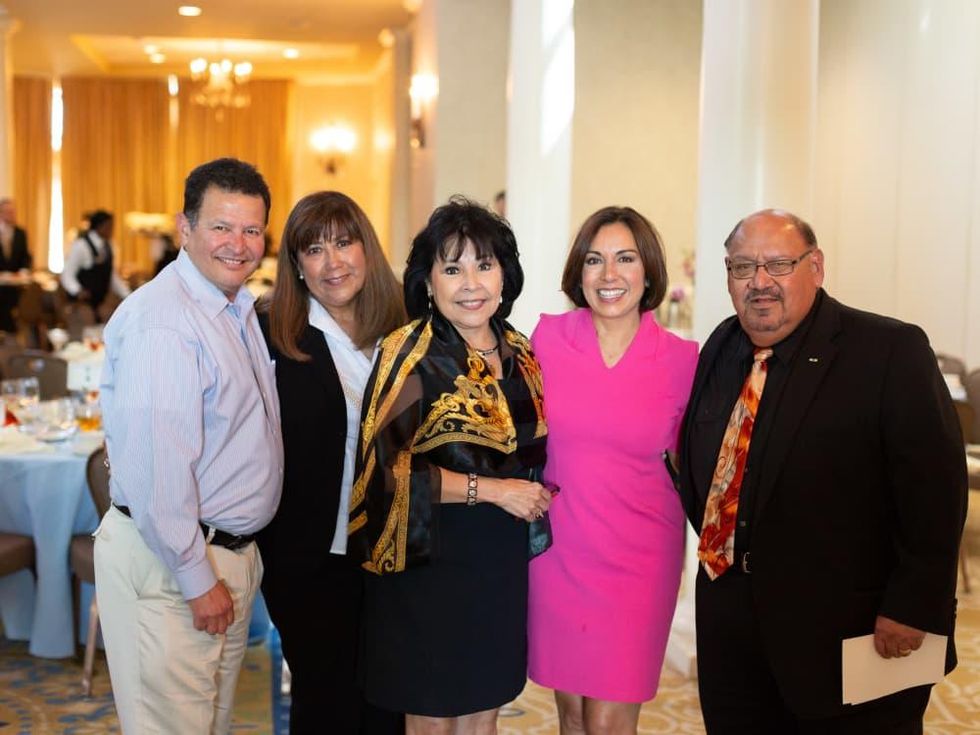 Luncheon guests with Deborah Ferguson