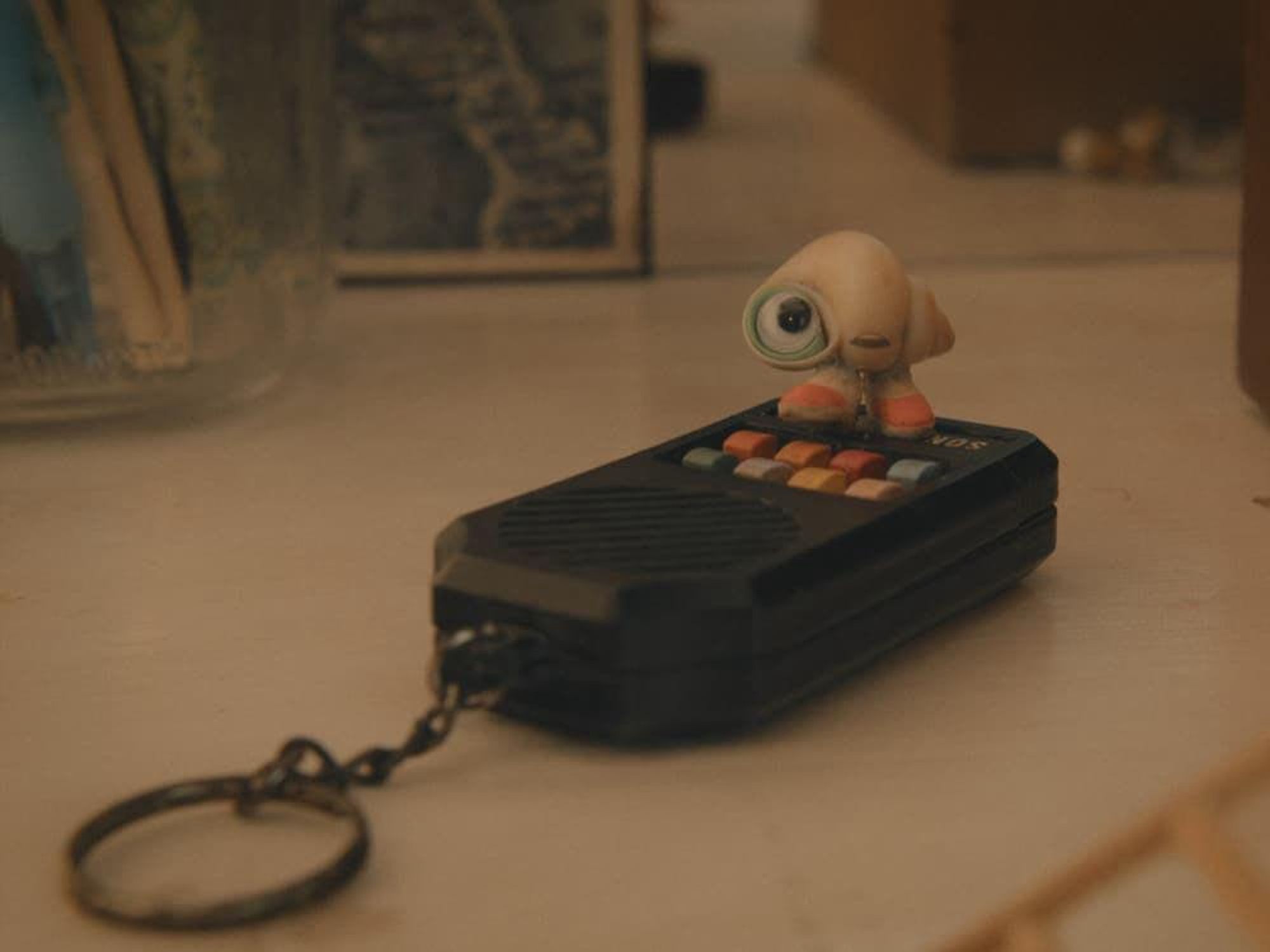 Marcel (Jenny Slate) in Marcel the Shell with Shoes On.