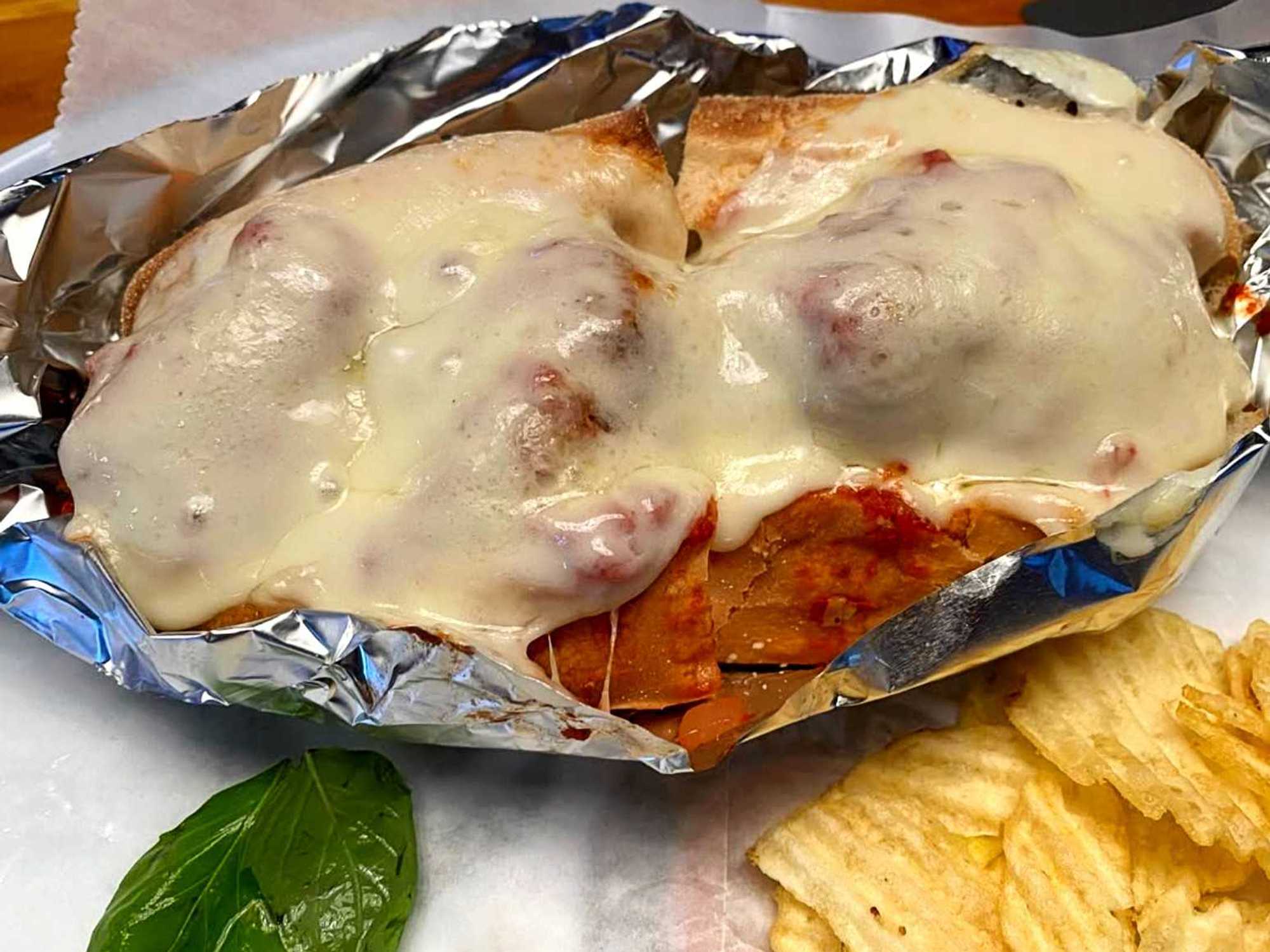 Meatball sub Woody's Tavern