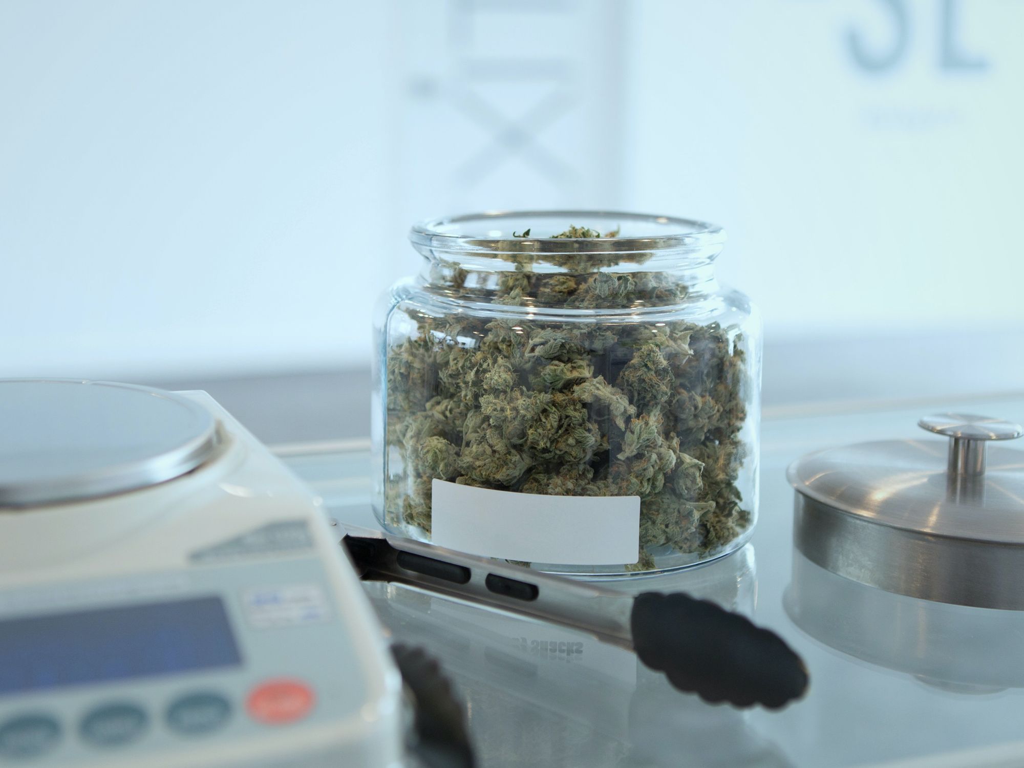 Medical marijuana in a jar
