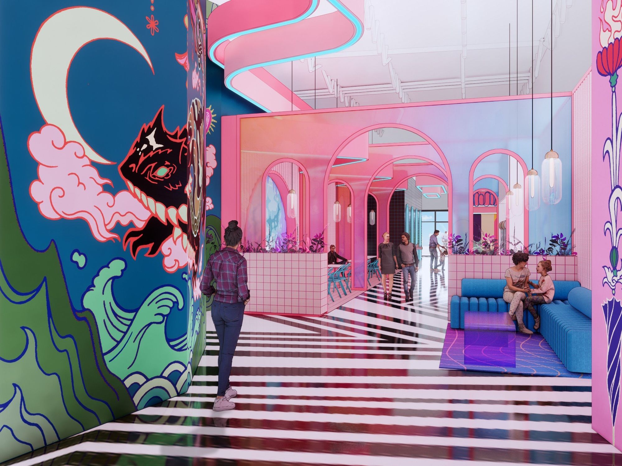 Meow Wolf Grapevine lobby