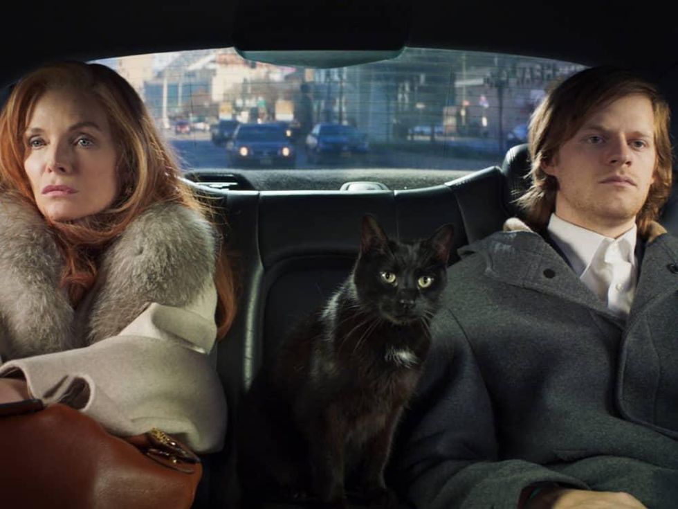 Michelle Pfeiffer and Lucas Hedges in French Exit