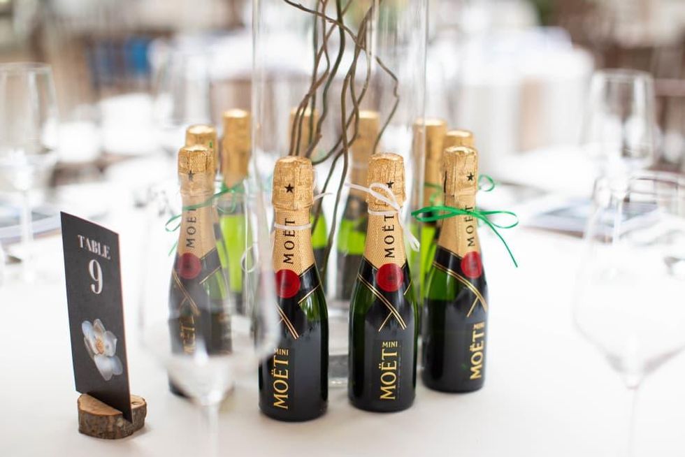 Moet mini champagne bottles