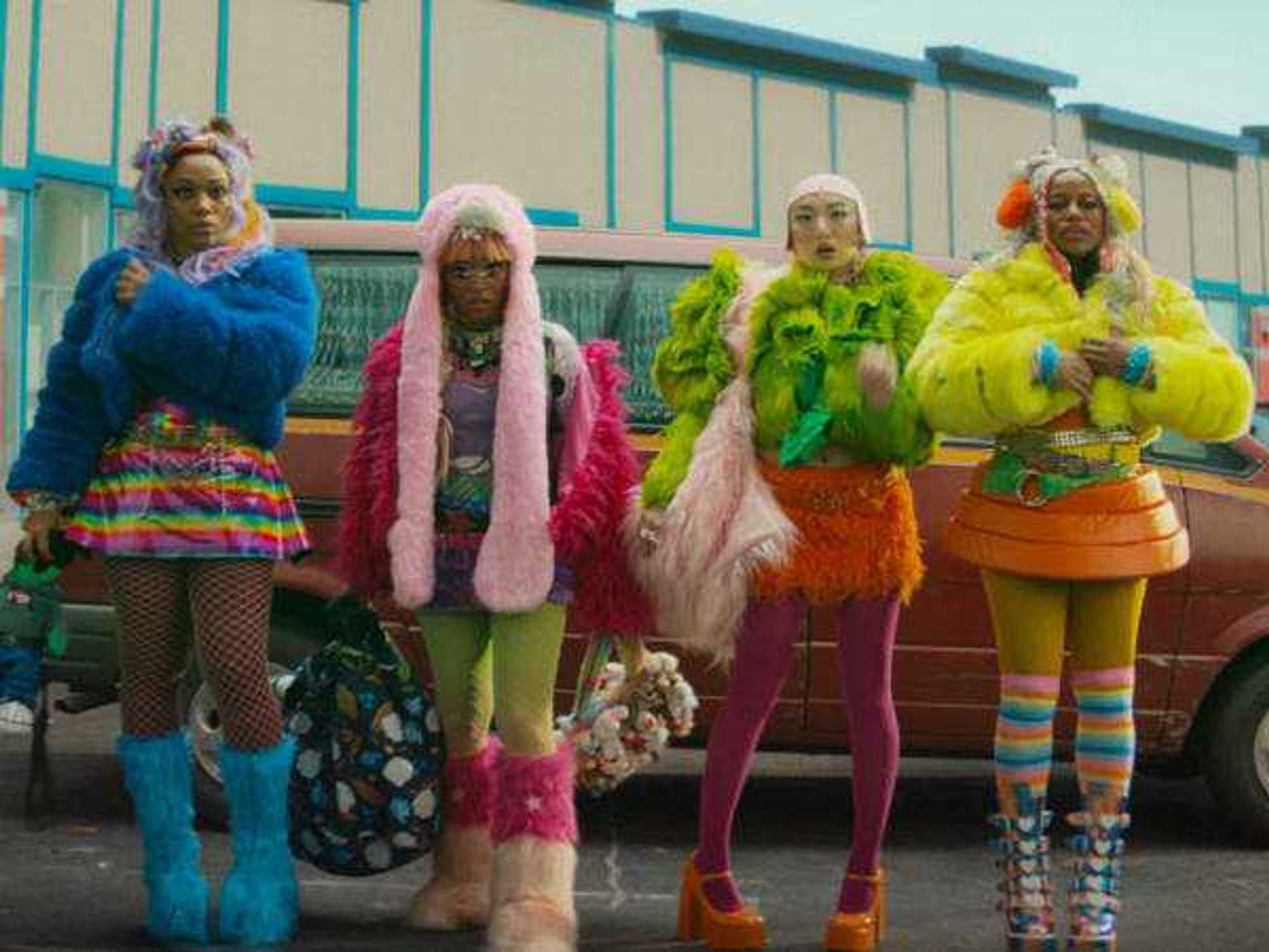 Naomi Ackie, Keke Palmer, Poppy Liu, and Taylour Paige in I Love Boosters