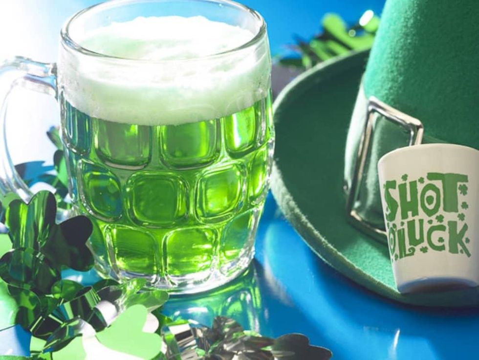 News_St. Patrick's Day_green beer_shot glass