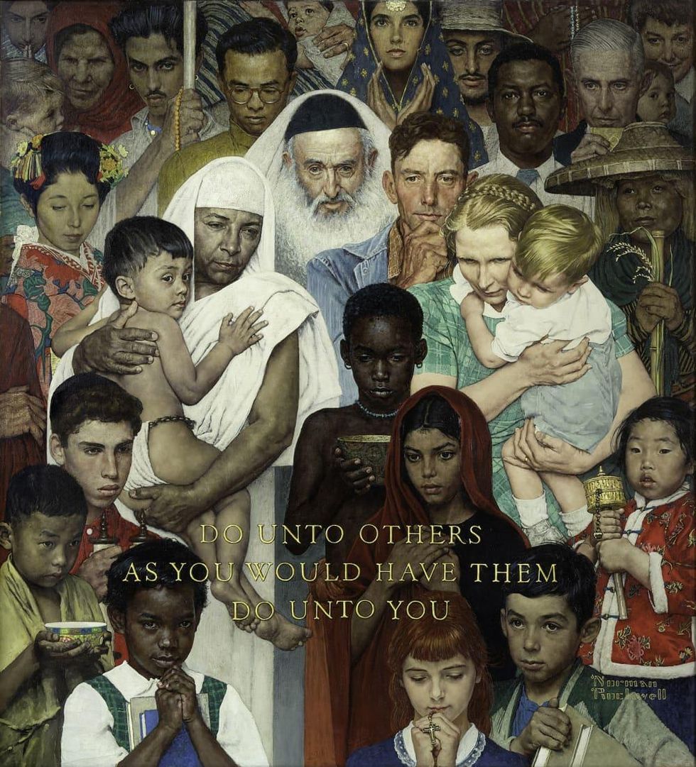 Norman Rockwell, Golden Rule, 1961