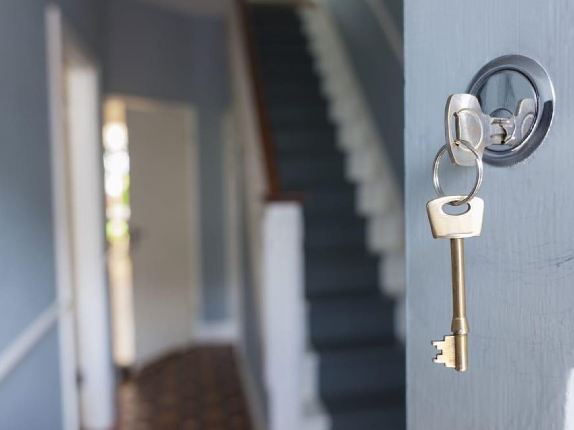 Open front door of a house