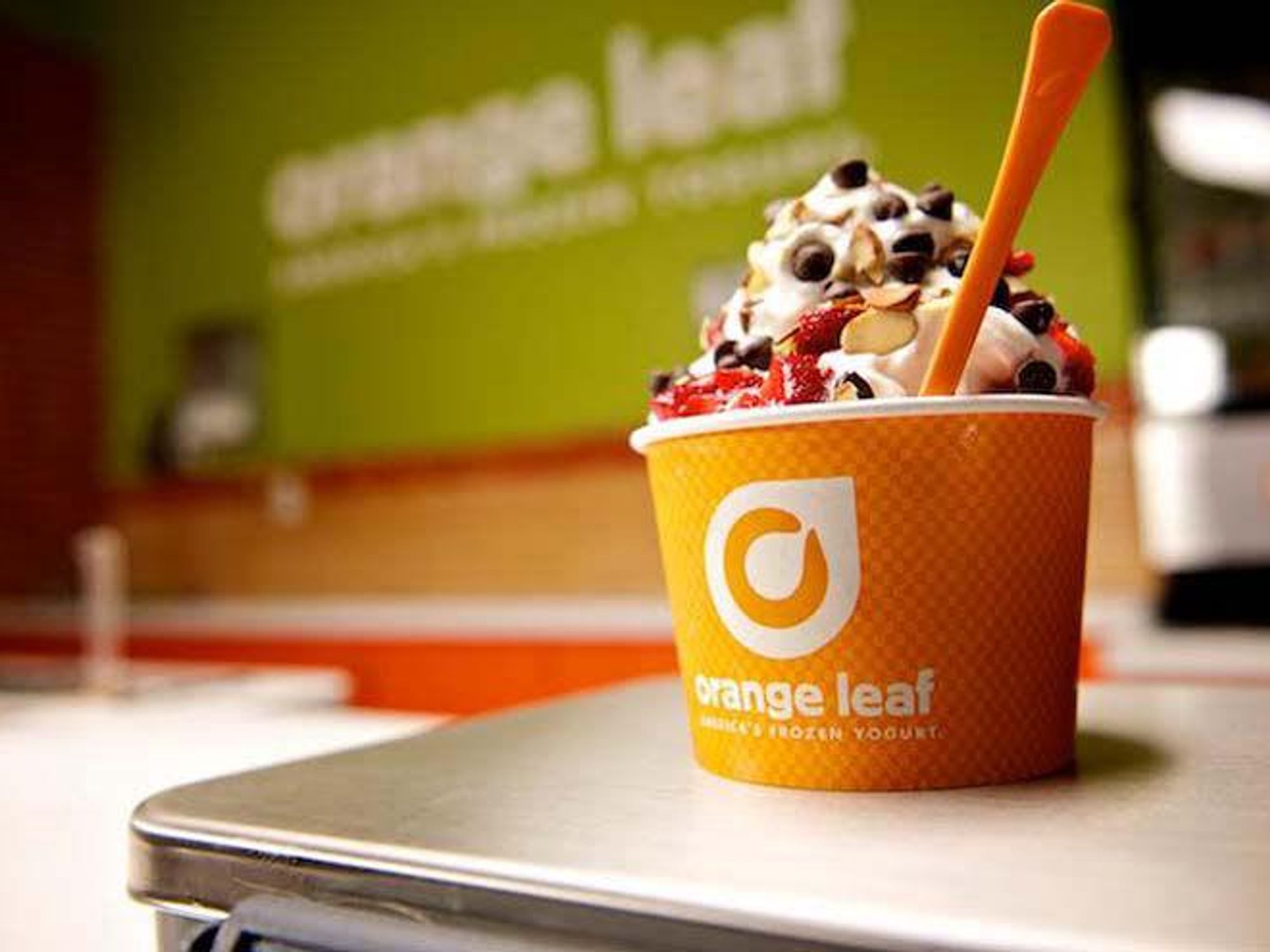 Orange Leaf frozen yogurt