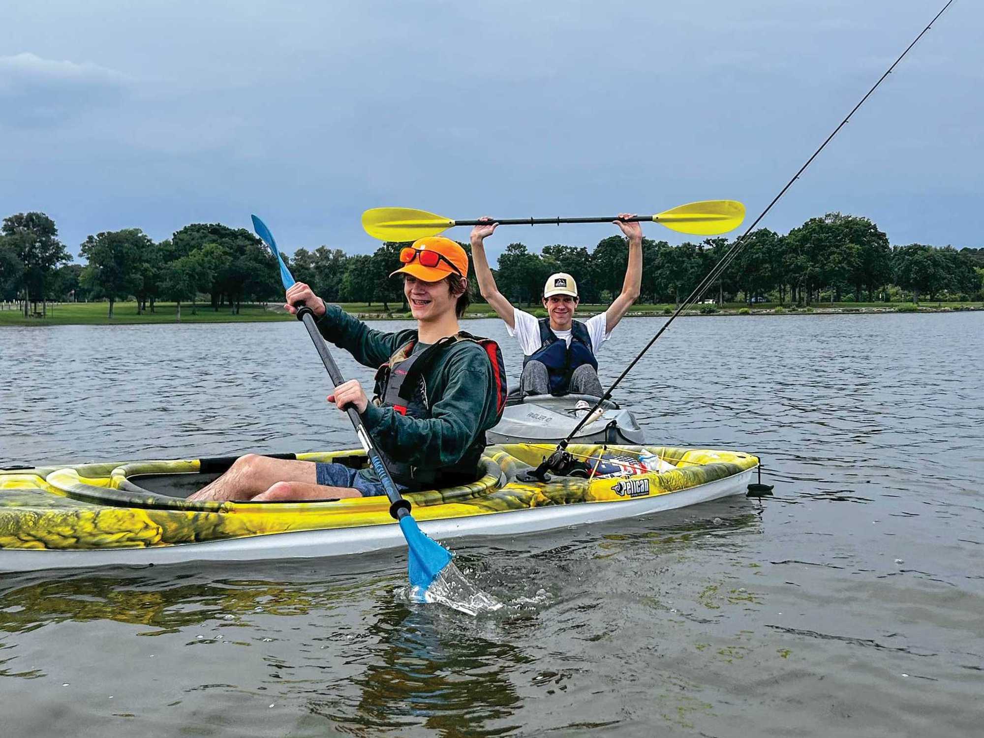 Paddling on Lewisville Lake