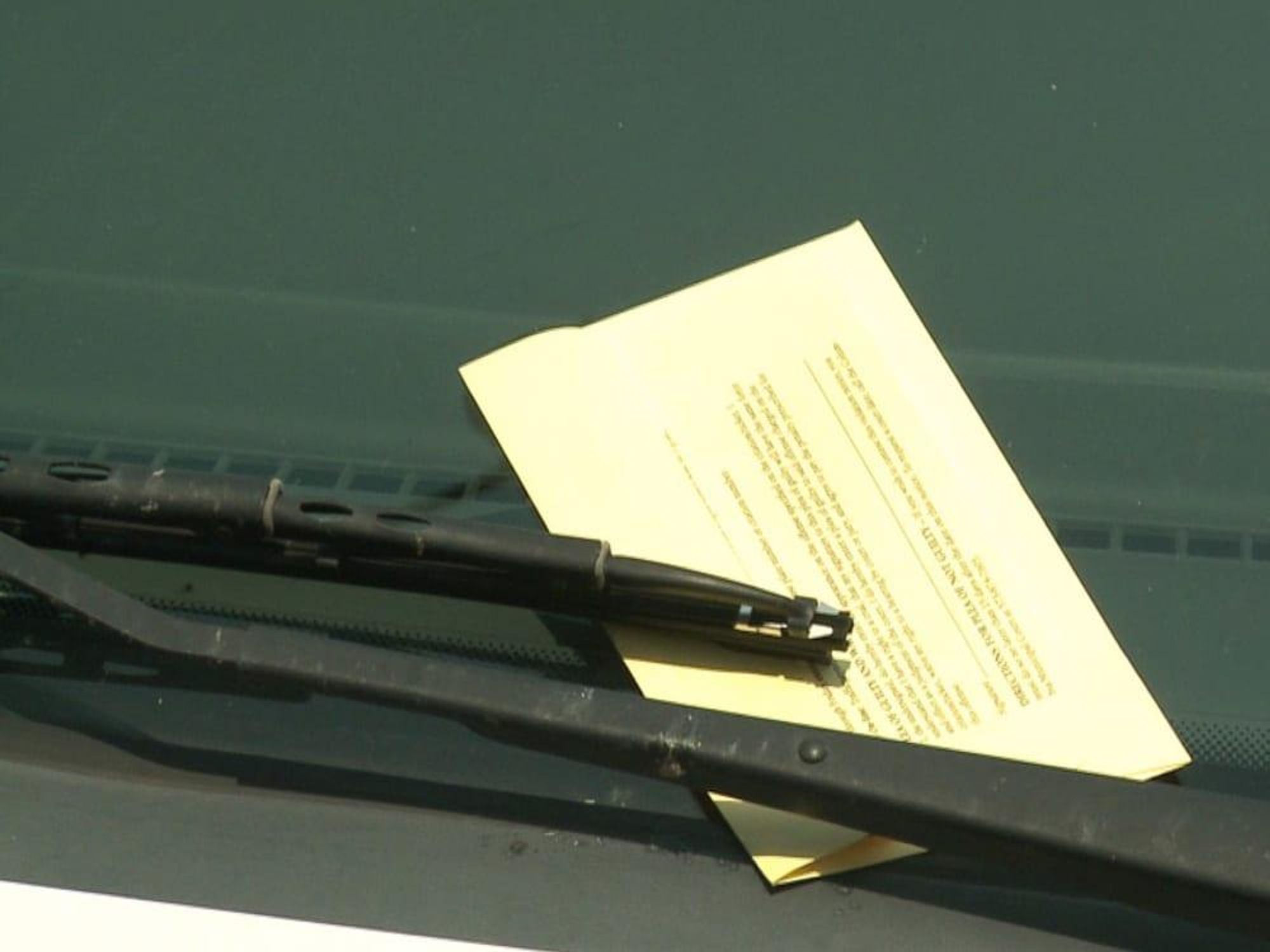 parking ticket, car, windshield wiper
