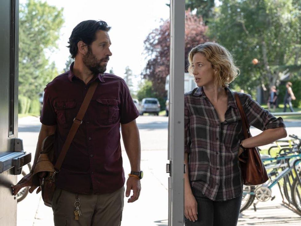 Paul Rudd and Carrie Coon in Ghostbusters: Afterlife