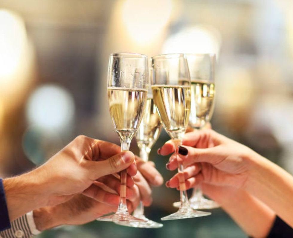 People toasting with champagne