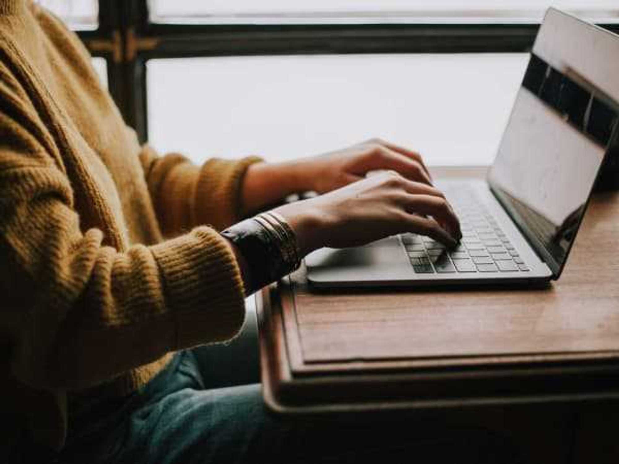 Person working at a computer