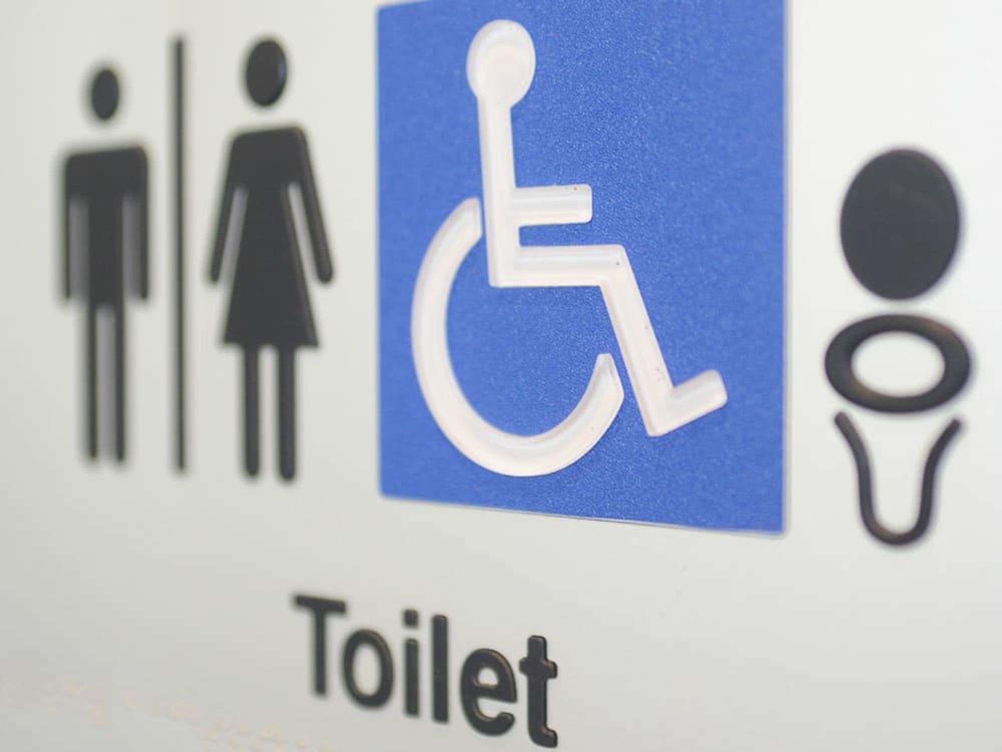 public toilet sign bathroom