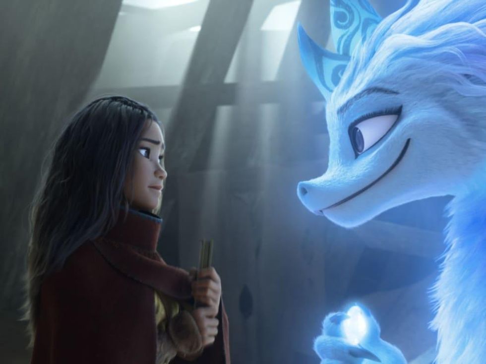 Raya (Kelly Marie Tran) and Sisu (Awkwafina) in Raya and the Last Dragon