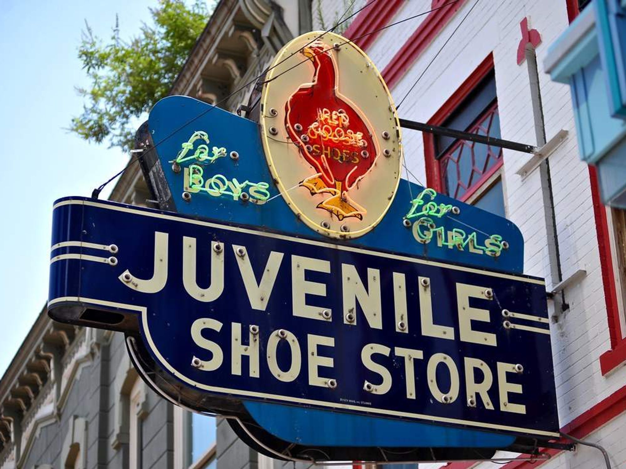 Red Goose fort worth vintage sign