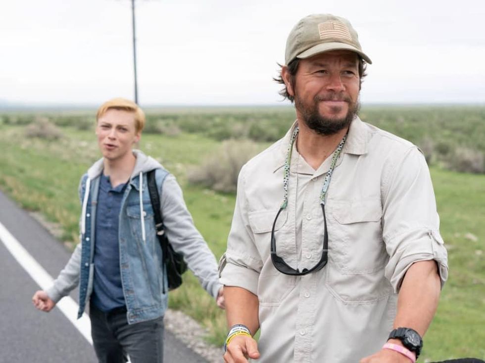 Reid Miller and Mark Wahlberg in Joe Bell