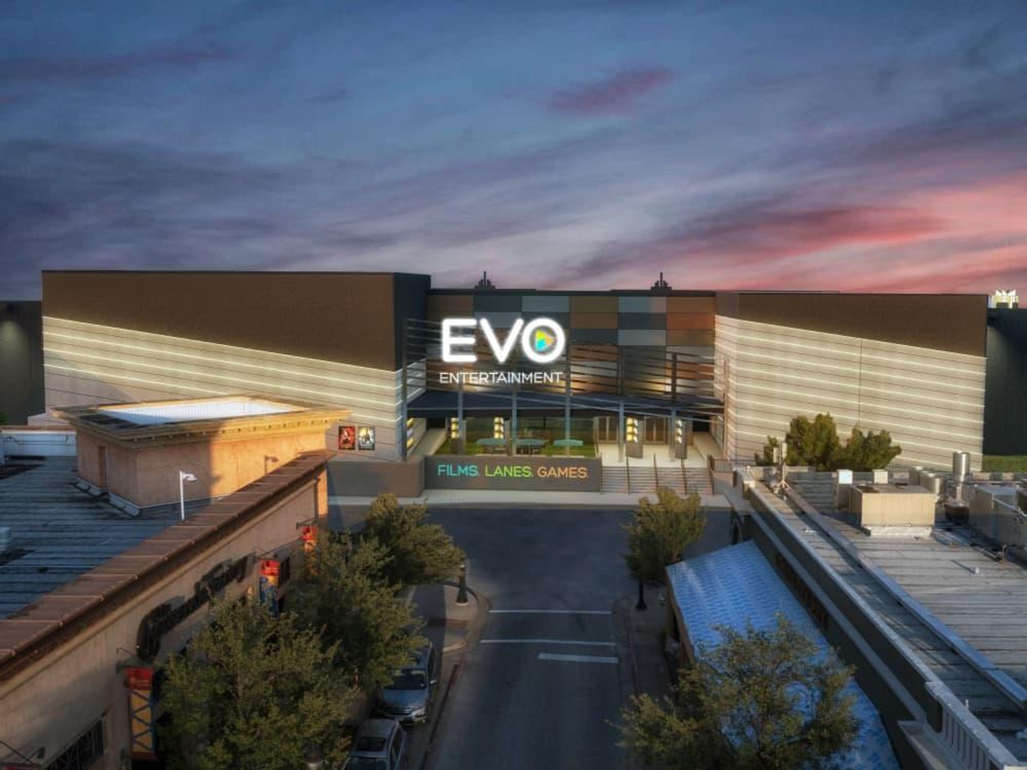 Rendering of EVO Entertainment in Southlake