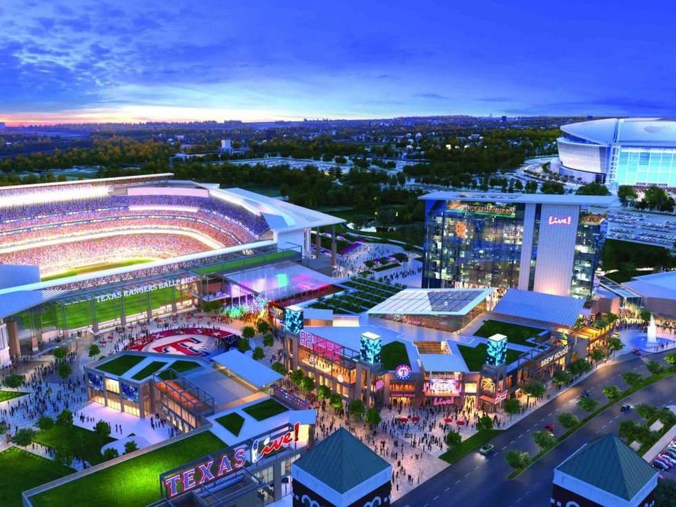 Rendering of planned Texas Live development