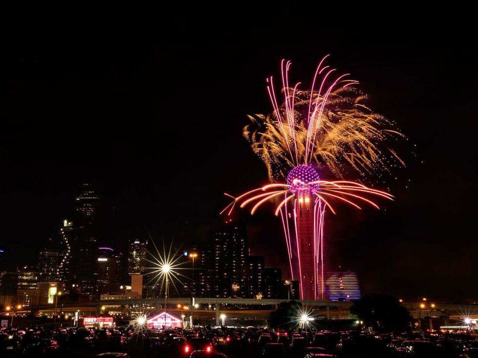 Reunion Tower presents NYE Fireworks
