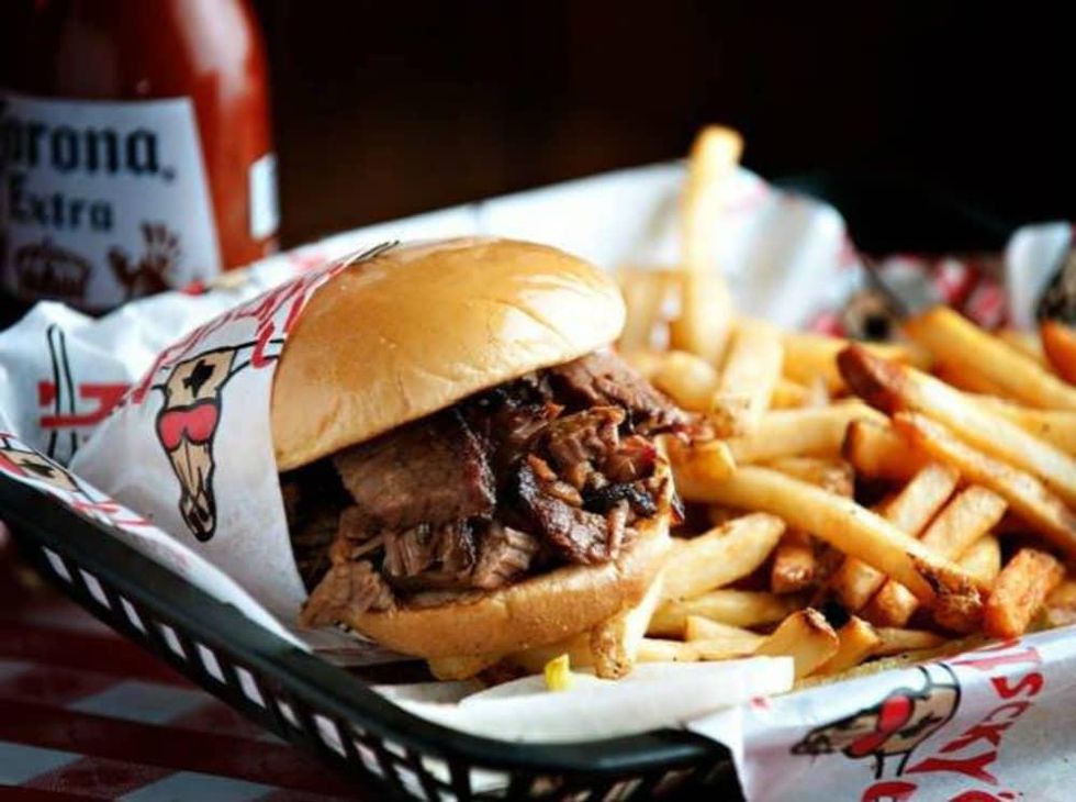 Riscky's chopped sandwich