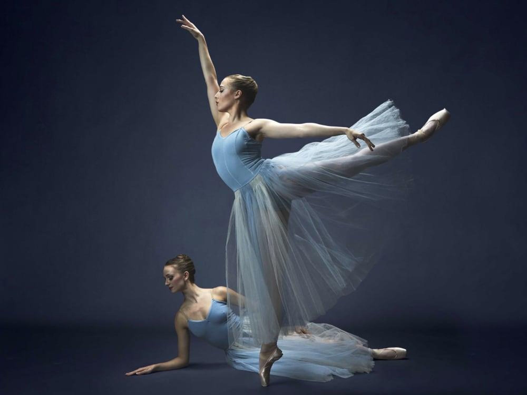 Samantha Pille and Hannah Wood in Texas Ballet Theater's Serenade