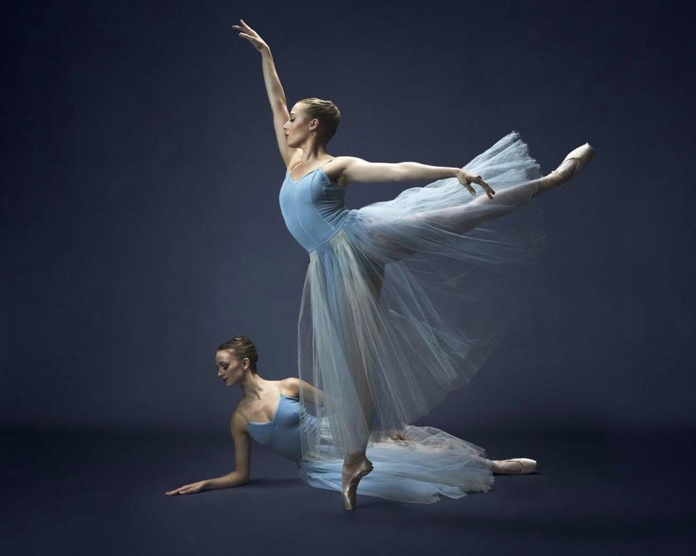 Samantha Pille and Hannah Wood in Texas Ballet Theater's Serenade