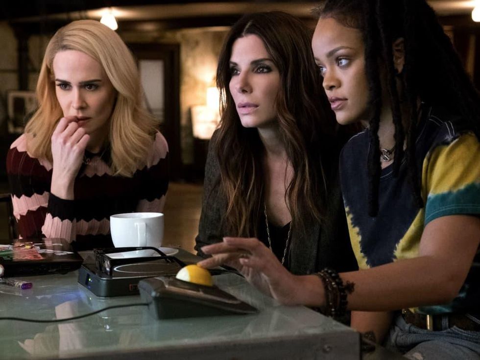 Sarah Paulson, Sandra Bullock, and Rihanna in Ocean's 8